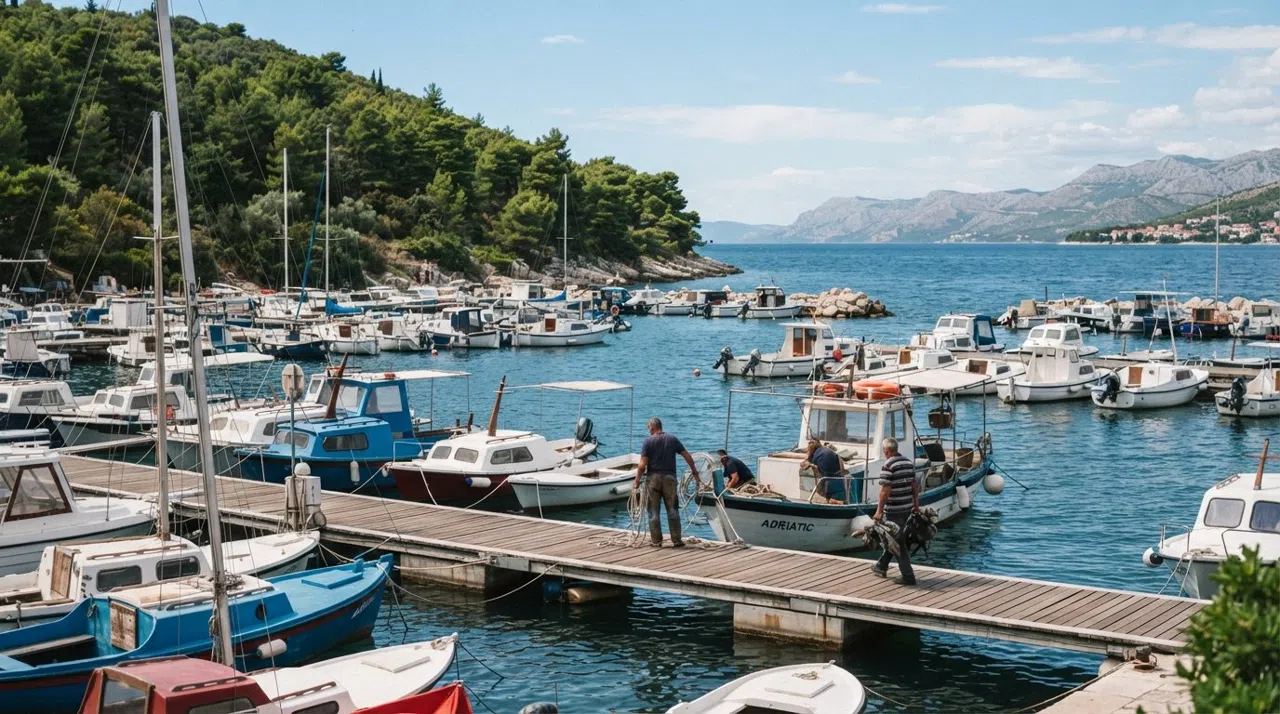 Spinut, Split: Pinos de Marjan, Noches de Poljud y la Marina entre Ellos